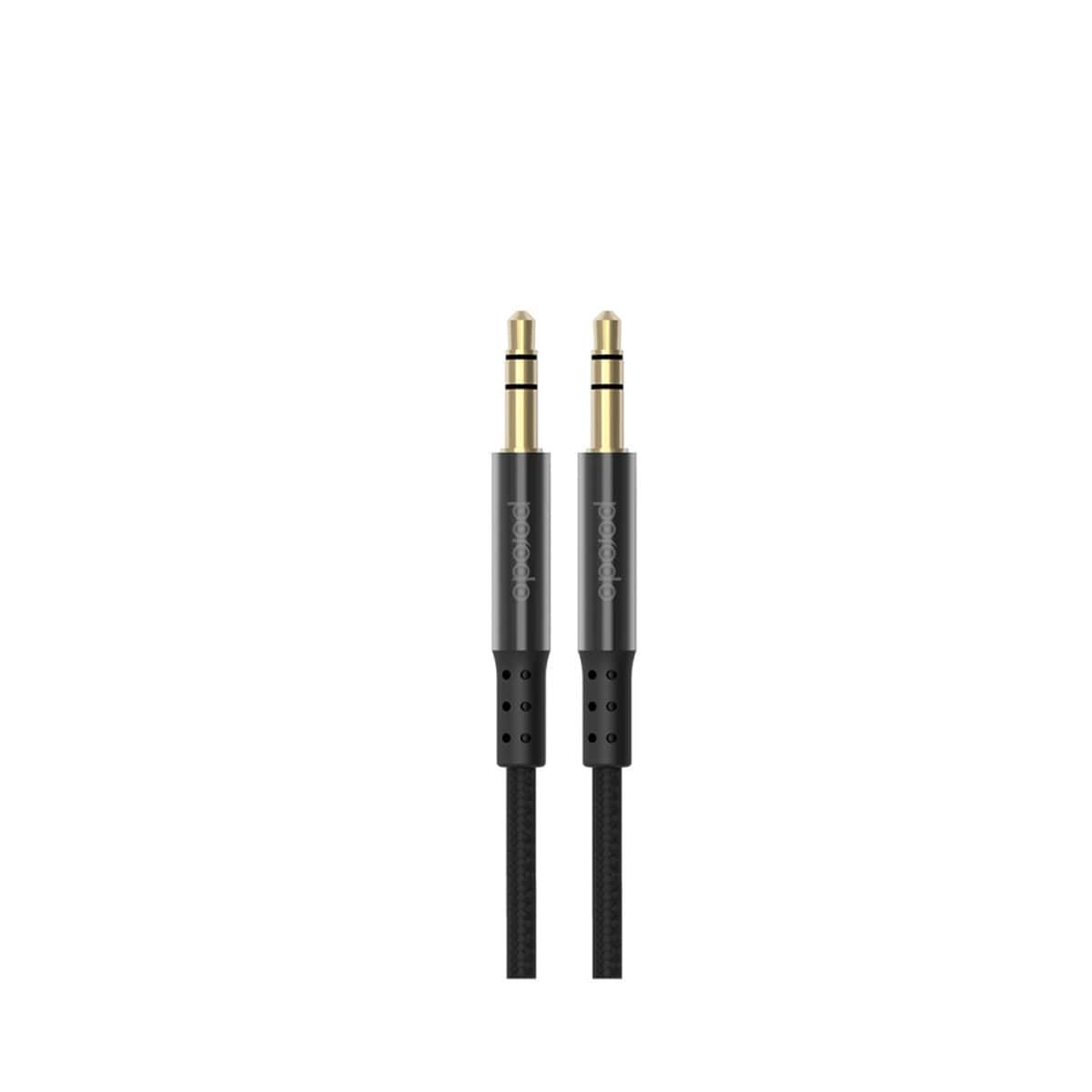 کابل انتقال صدا 3.5 میلی متری Porodo Metal Braided AUX Cable 1.2m