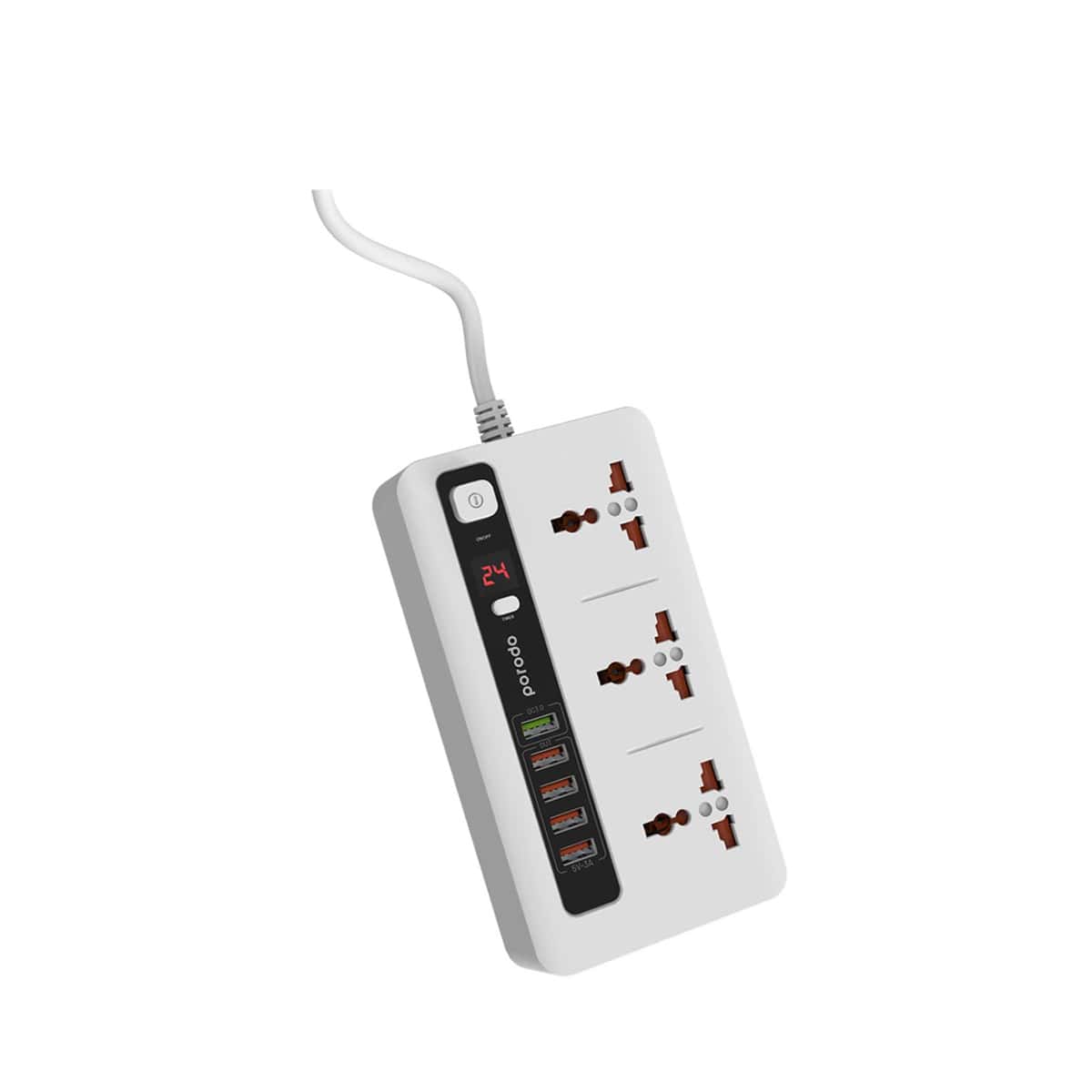 هد شارژر USB و چندراهی برق Porodo Power Socket
